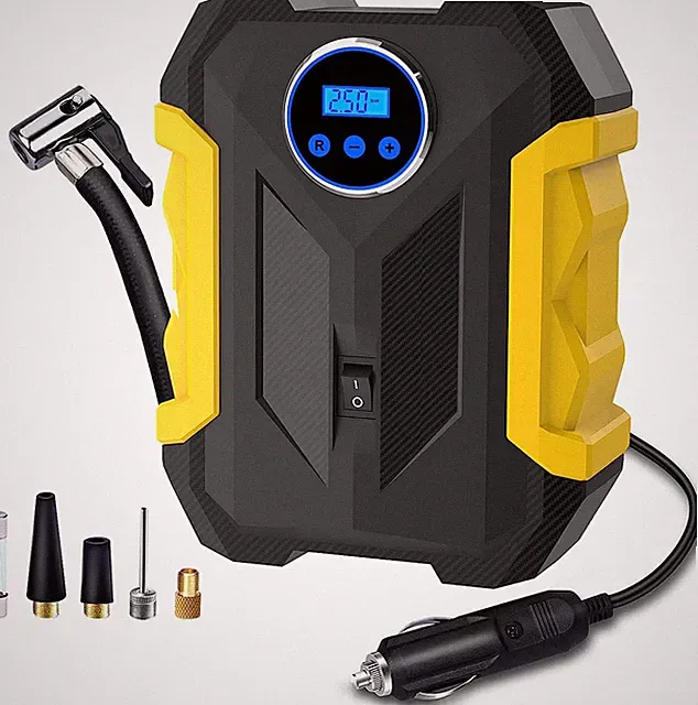 Digital Air Compressor for Car Auto Pump Portable Tire Inflator with LED Light D
